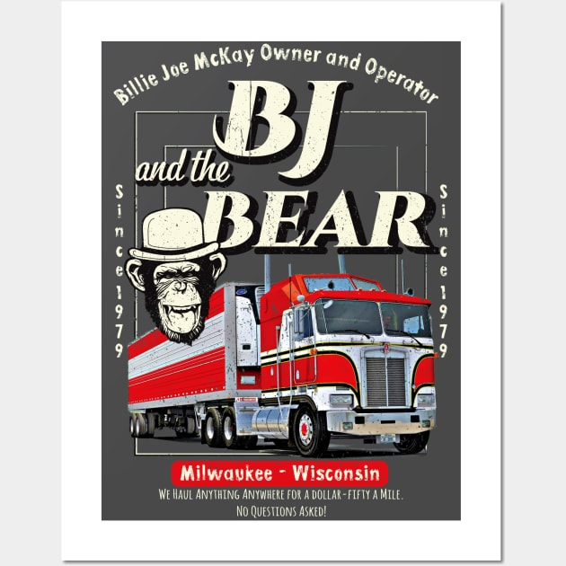 BJ & The Bear Trucking Company Wall Art by Alema Art